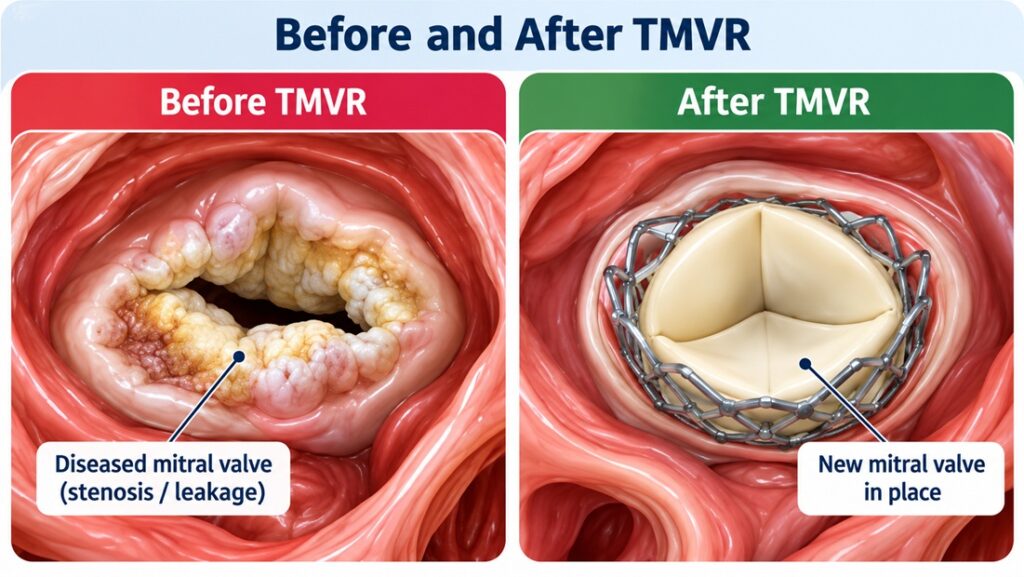before after TMVR